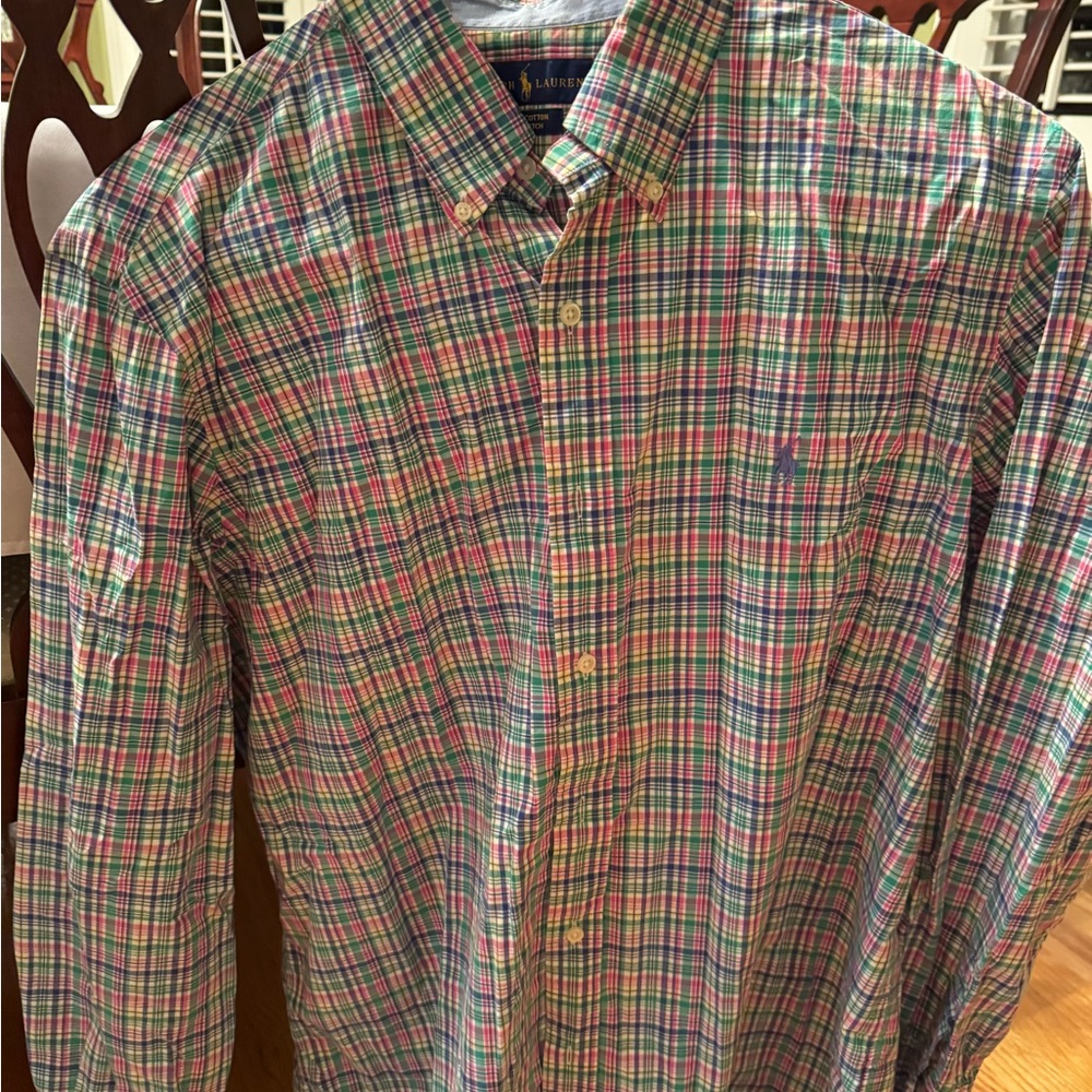 Plaid Button-Up Shirt